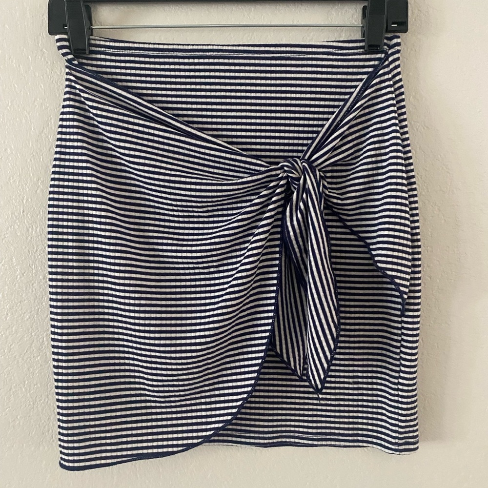 Striped Navy and White Women's Skirt